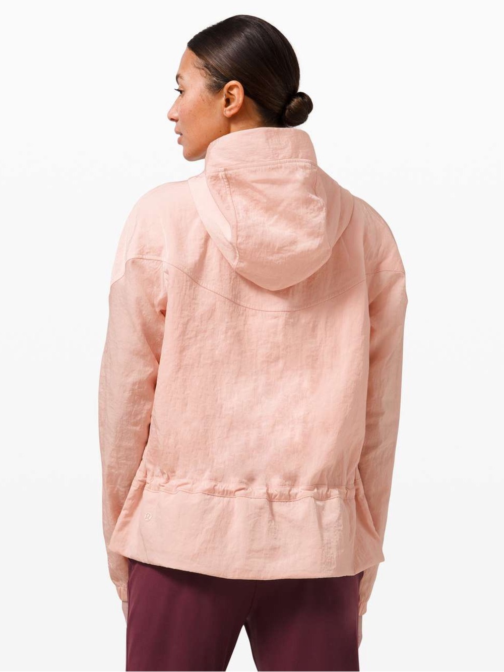 Lululemon Ready to Go Jacket In Pink Mist Size 12 Drawcord Waistband - Picture 7 of 13